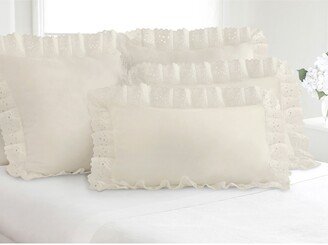 Ruffled Lauren Eyelet Cotton Blend Pillow Shams