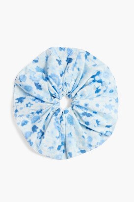 Floral-print organic cotton hair tie