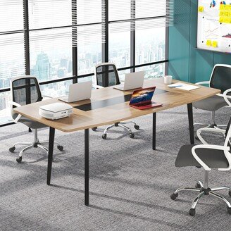 Tribesigns 6FT/ 8FT Conference Table, Boat Shaped Meeting Table