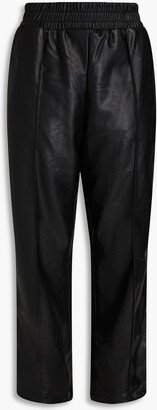 Jakke. Faux leather tapered pants