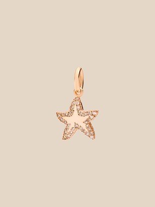 Stellina charm in 9 kt rose gold with diamonds