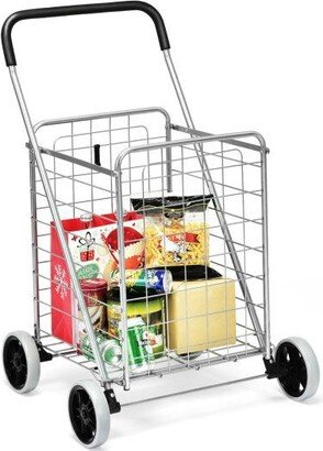 Slickblue Portable Folding Shopping Cart Utility for Grocery Laundry