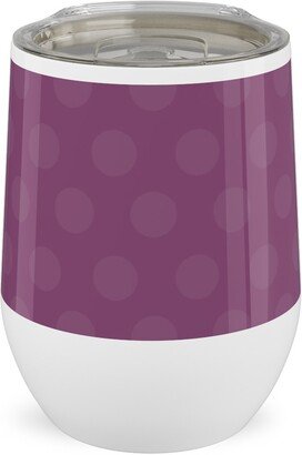 Travel Mugs: Bubbles - Purple Stainless Steel Travel Tumbler, 12Oz, Purple