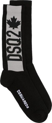 DSQ2 ribbed mid-calf socks-AA