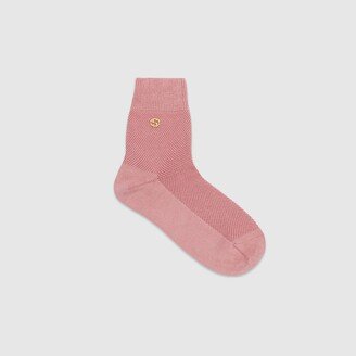 Cotton blend socks with Interlocking G-AB