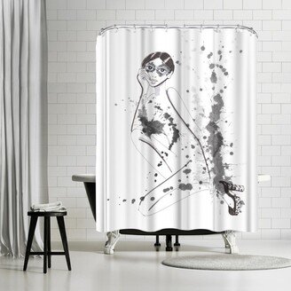 71 x 74 Shower Curtain, Flapper by Alison B