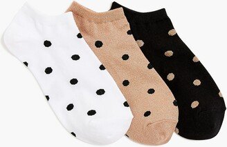 Women's Polka-Dot Ankle Socks Three-Pack