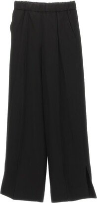 Wide-Leg Drawstring Trousers-AA