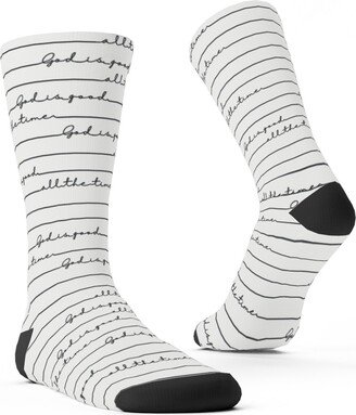 Socks: God Is Good All The Time - Neutral Custom Socks, White