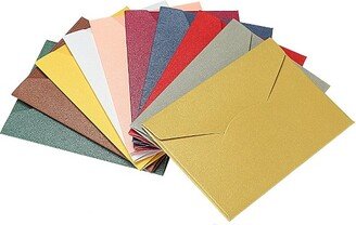 Unique Bargains V Flap Envelopes 50 Pack Colorful Invitation Envelope for Business Wedding Birthday Multicolor