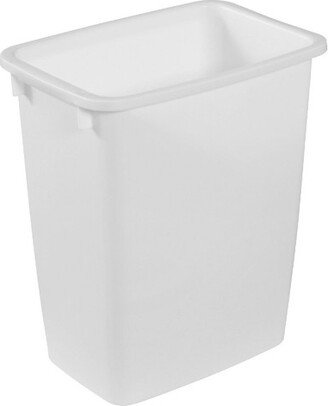 21 Quart Traditional Open-Top Wastebasket Indoor Trash Bin Container for Kitchens, Bathrooms, or Home Offices, White