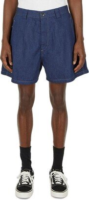 Wide-Leg Denim Shorts-AI