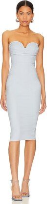 MORE TO COME Sophia Strapless Midi Dress