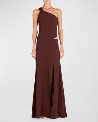 Nix One-Shoulder Cutout Gown