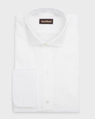 Men's Solid Pleated Dress Shirt