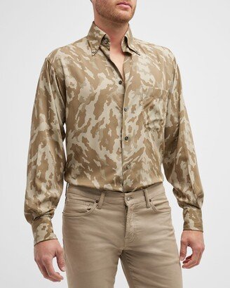 Men's Camouflage-Print Dress Shirt