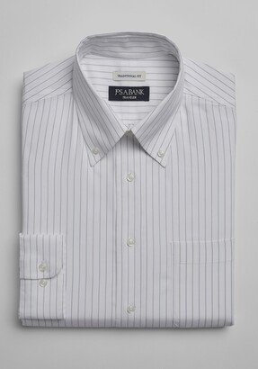 Men's Traveler Collection Traditional Fit Stripe Dress Shirt