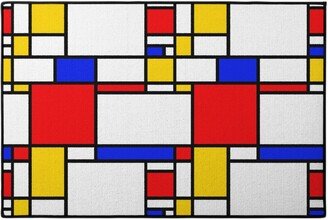 Door Mats: Mondrian Door Mat, Multicolor