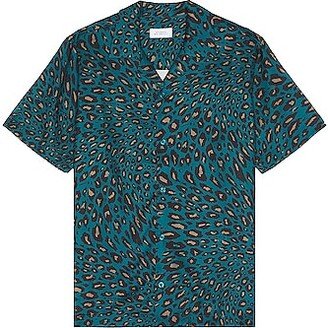 Canty Sound Leopard Shirt in Teal