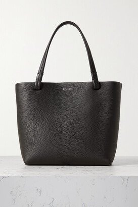 Park Small Textured-leather Tote - Black