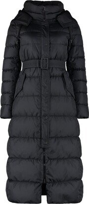 Long Quilted Hooded Jacket