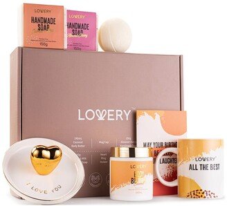 Lovery Happy Birthday Personalized Gift Box, 8Pc Unique Self Care Relaxing Spa