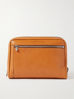 Logo-Embossed Leather Wash Bag-AA