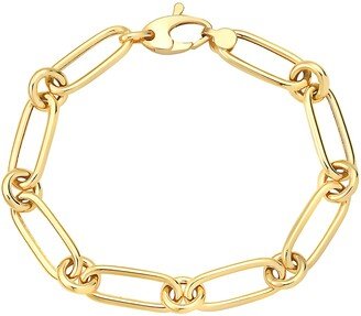 7.5 Oval Link Chain Bracelet 14k gold