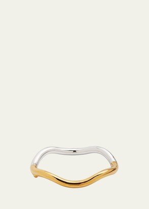 18K Gold Plated and Sterling Silver Wave Bracelet