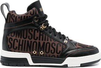 Logo-Print High-Top Sneakers-AK