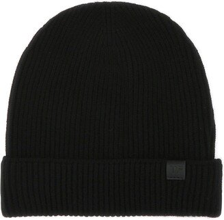 Black Cashmere Beanie Hat