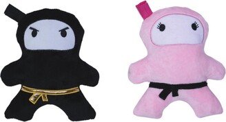 Jojo Modern Pets Ninja Love Crinkle And Squeaky Plush Dog Toy Combo