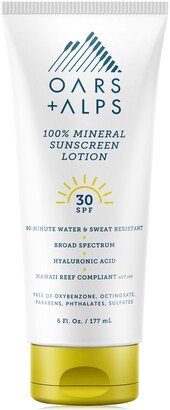 Oars + Alps 100% Mineral Sunscreen Lotion Spf 30