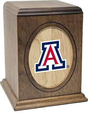 University Of Arizona Football Wooden Cremation Urn