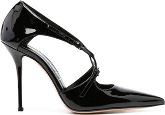 Anna 100mm leather pumps