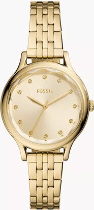 Fossil Outlet Laney Three-Hand Gold-Tone Stainless Steel Watch