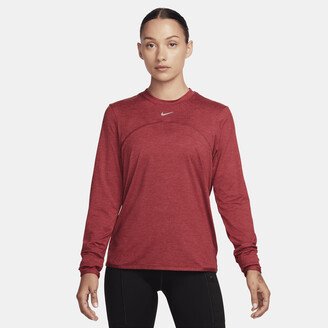 Women's Dri-FIT Swift Element UV Crew-Neck Running Top in Red