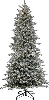 National Tree Company 7Ft Pre-Lit Snowy Calton Pine Tree With Led Lights