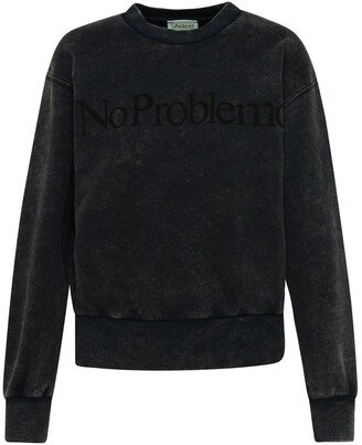 No Problemo Logo Printed Crewneck Sweatshirt