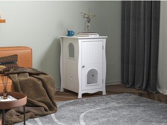 unbrand Pet house, Hidden Cat Home Side Table, Suitable for bedroom, living room, study and other spaces-AA