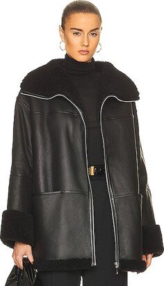 Signature Shearling Jacket in Black