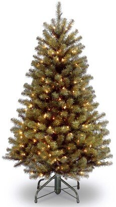 National Tree Company National Tree 4.5' North Valley Spruce Hinged Tree with 200 Clear Lights