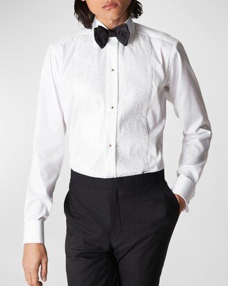 Men's Slim Fit Plisse Formal Shirt