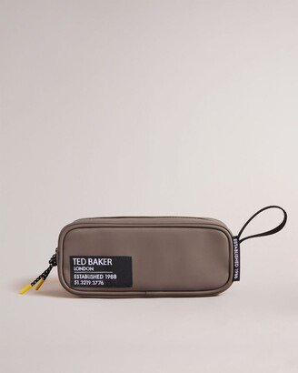 Rubberised Pencil Case in Taupe