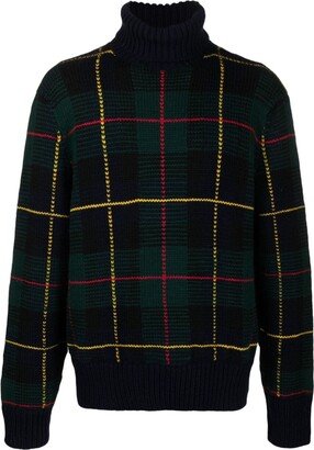 Tartan-Check Wool Jumper