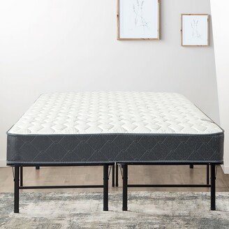 Onetan Mattress and Platform Bed Set, 9-Inch Medium Tight Top Hybrid Mattress and 14 Metal Platform Bed