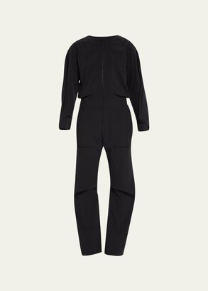 Biker Straight-Leg Jumpsuit