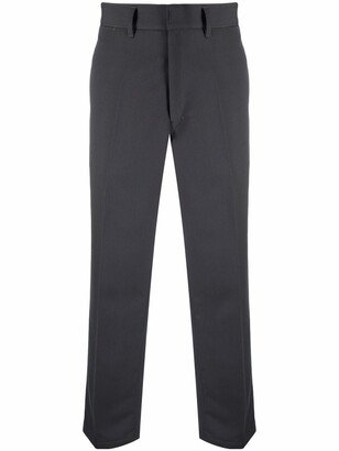 Straight-Leg Tailored Trousers-BK