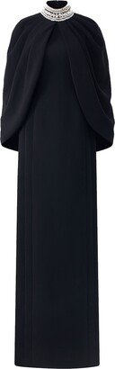 Tracy Studio Stone Collar Cape & Full Dress