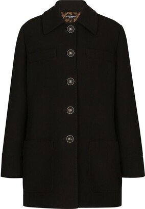 Single-Breasted Button-Up Coat-AC